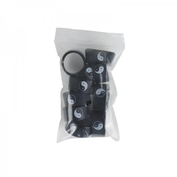 Vape Band Noir Logo Ying-Yang 22 à 26mm (10pcs) - image 3