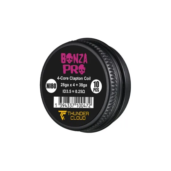 Coils Bonza Pro 4-Core Fused Clapton Ni80 0.23/0.25Ω (10pcs) - Thunder Cloud x Vaping Bogan - image 5