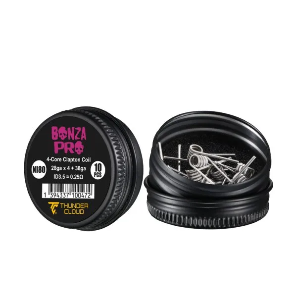 Coils Bonza Pro 4-Core Fused Clapton Ni80 0.23/0.25Ω (10pcs) - Thunder Cloud x Vaping Bogan - image 6