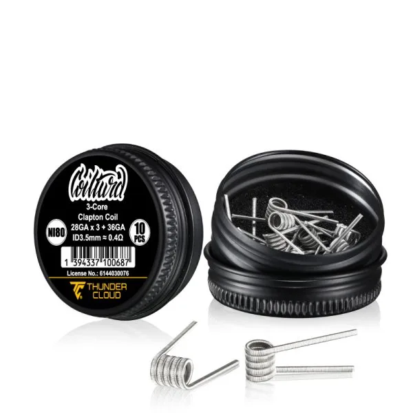 3-Core Clapton Coils Ni80 0.4Ω (10pcs) - Thunder Cloud x Coilturd - image 3