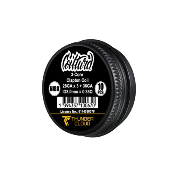 3-Core Clapton Coils Ni80 0.35Ω (10pcs) - Thunder Cloud x Coilturd - image 2