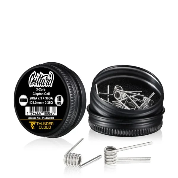 3-Core Clapton Coils Ni80 0.35Ω (10pcs) - Thunder Cloud x Coilturd - image 3