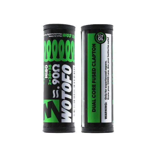 Ni80 Dual Core Fused Clapton 2*30+38G / 0.90Ω (10pcs) - Wotofo - image 2