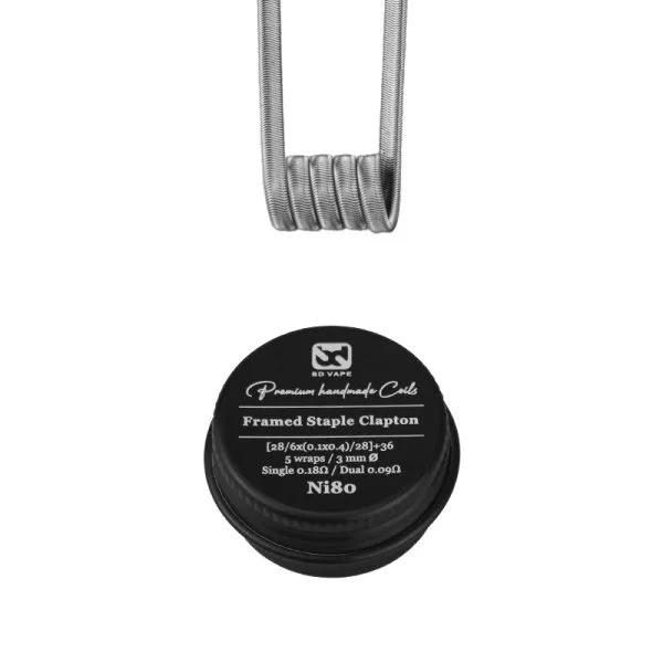 Framed Staple Clapton Ni80 0.18Ω Handmade (2pcs) - BD Vape - image 2