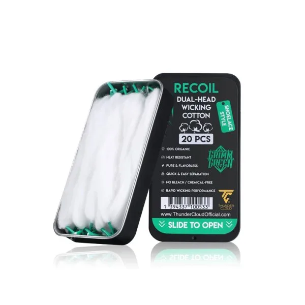 Recoil Dual Head Cotton Laces (20pcs) - Thunder Cloud x Grimm Green - image 2