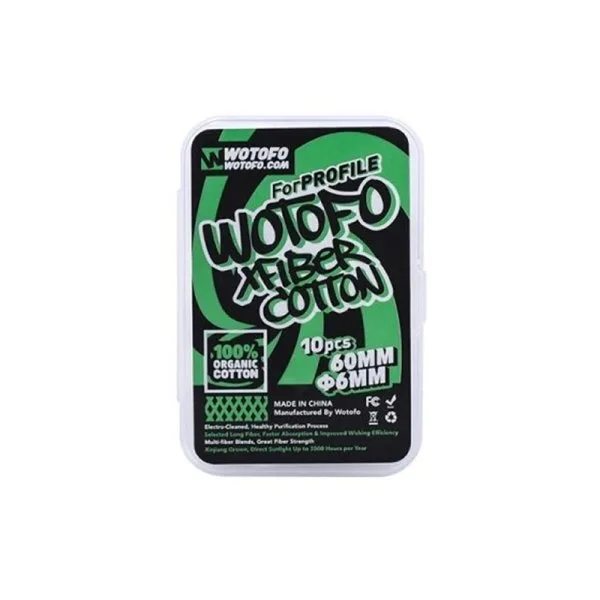 Coton Xfiber 6mm pour Profile (10pcs) - Wotofo - image 2