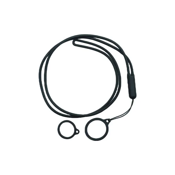 Lanière Réglable Avec Anneau Silicone Black (1pc)