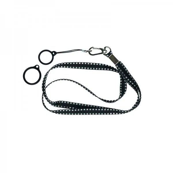 Lanière Flat Avec 2 Anneaux Silicone Black (1pc)