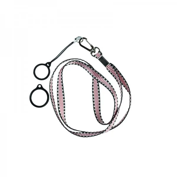 Lanière Flat Avec 2 Anneaux Silicone Pink (1pc)
