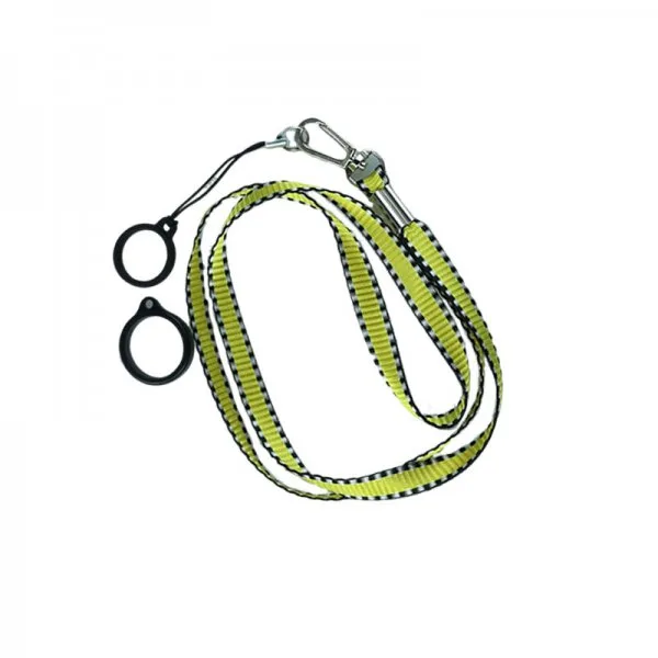 Lanière Flat Avec 2 Anneaux Silicone Yellow (1pc)