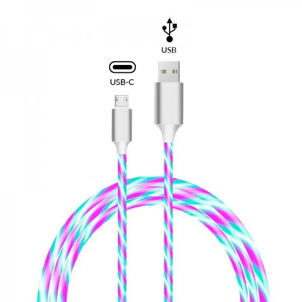 Câble Charge Rapide USB-A Vers USB-C Lumineux - image 3