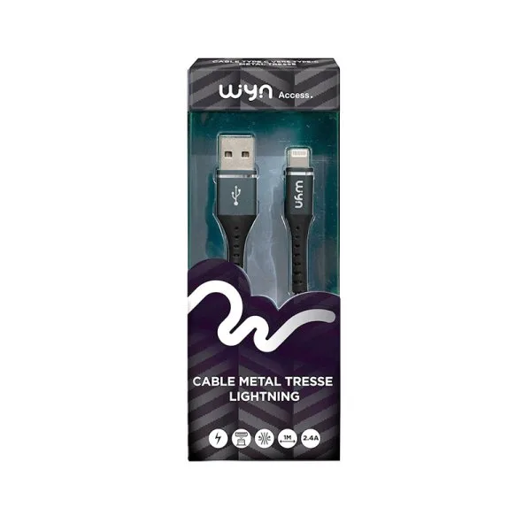 Câble de Charge renforcé TYPE-A vers Lightning 1m (1pc) - WYN Access - image 5