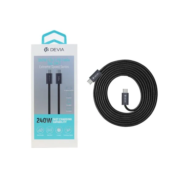 Câble USB-C à USB-C 2m 240W - Devia - image 4