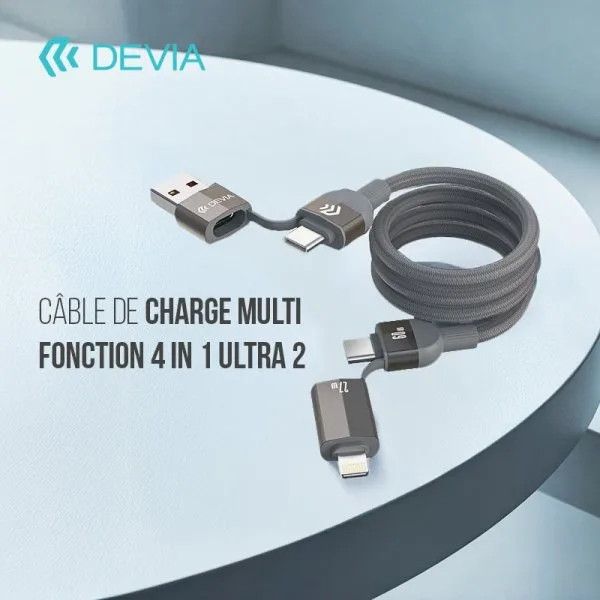 Câble de Charge Multi Fonction Magnétique 4 in 1 Ultra 2 (1pc) - DEVIA - image 3