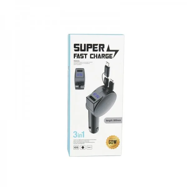 Chargeur Voiture + Câble Ultra Rapide 3 En 1 - image 3