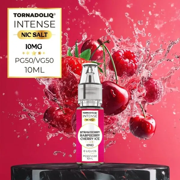 Strawberry Raspberry Cherry Ice Nic Salts 10ml - Intense by Tornadoliq - image 2