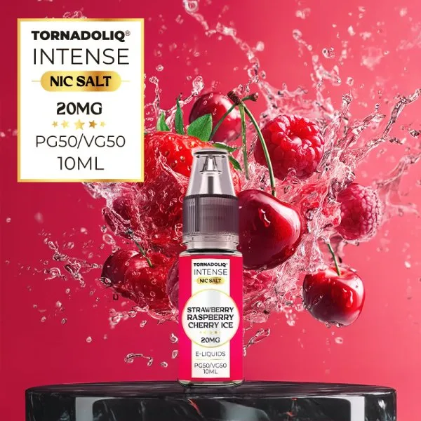 Strawberry Raspberry Cherry Ice Nic Salts 10ml - Intense by Tornadoliq - image 3