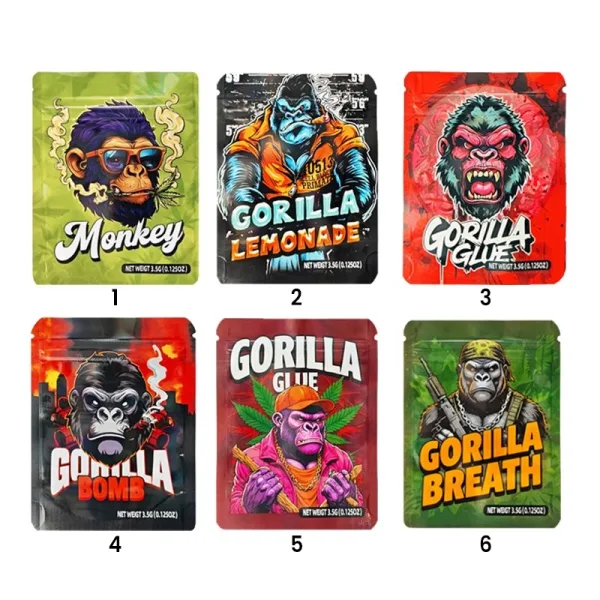 Pochette à Fermeture Pression Gorilla & Monkey (50pcs) 12.5x9.5cm - image 2