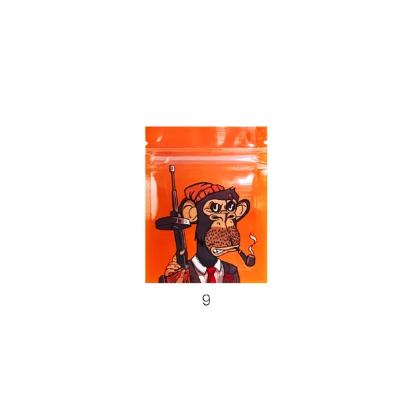 Pochette à Fermeture Pression Monkey (100pcs) 7x9cm - image 11