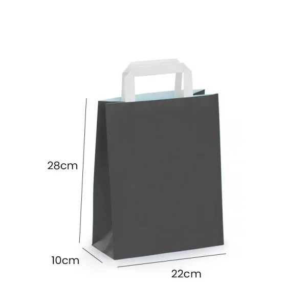 Sac Kraft Poignées Blanches et Plates 22x28x10 (25pcs) - image 6