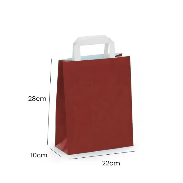 Sac Kraft Poignées Blanches et Plates 22x28x10 (25pcs) - image 7