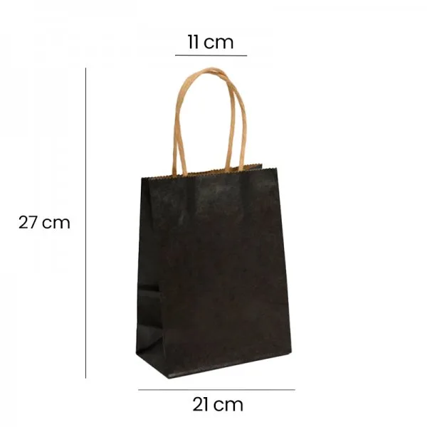 Sac Kraft Poignées Torsadés 21x11x27  (50pcs) M - image 3