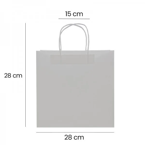 Sac Kraft poignées torsadés 28x15x28 (50pcs) L - image 3
