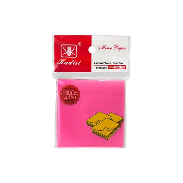 Bloc de 100 feuilles repositionnables aléatoires couleurs néon 7.6x7.6mm - Kadisi - image 3