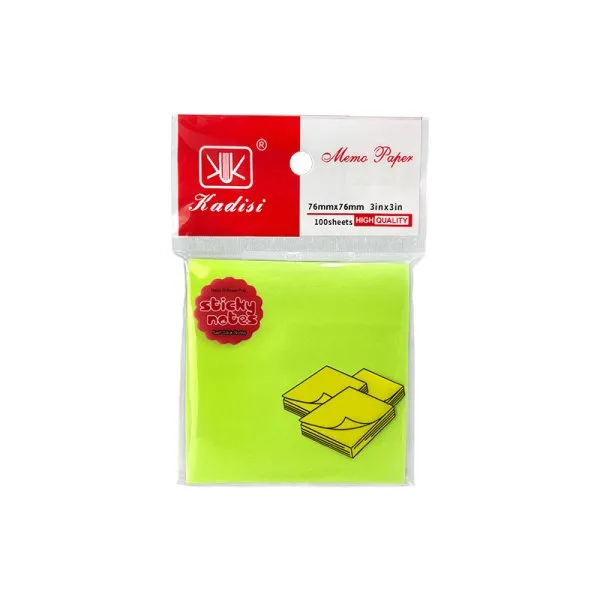 Bloc de 100 feuilles repositionnables aléatoires couleurs néon 7.6x7.6mm - Kadisi - image 5