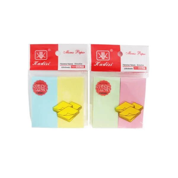 Post-It Memo Paper 76x76mm 100 Feuilles (Couleur Aléatoire) - Kadisi - image 2