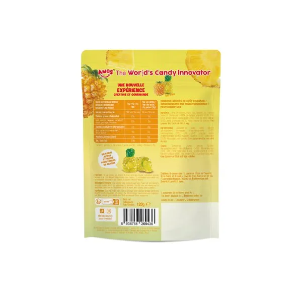 Bonbons Fruit Ananas 4D 120g - Amos - image 3
