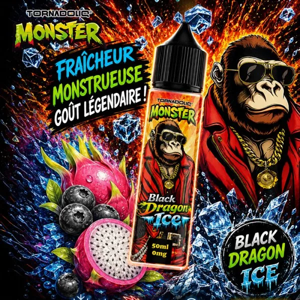 Black Dragon Ice (Blackcurrant Dragon Fruit Ice) 0mg 50ml - Monster by Tornadoliq - image 3