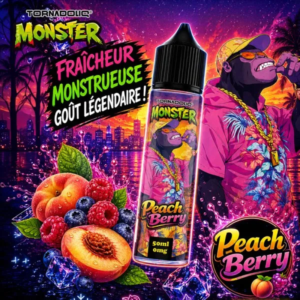 Peach Berry 0mg 50ml - Monster by Tornadoliq - image 2