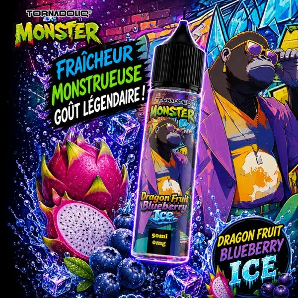 Dragon Fruit Blueberry Ice 0mg 50ml - Monster by Tornadoliq - image 3