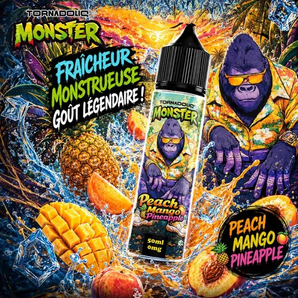 Peach Mango Pineapple 0mg 50ml - Monster by Tornadoliq - image 2