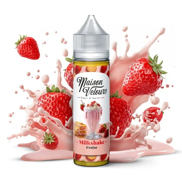 Milkshake Fraise 0mg 50ml - Maison Velours - image 2