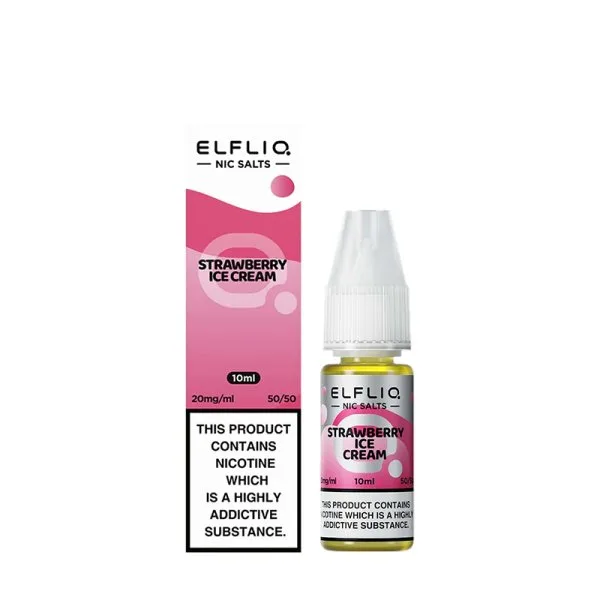 Strawberry Ice Cream (Strawberry Snow) Nic Salt 10ml - Elfliq by Elfbar - image 4