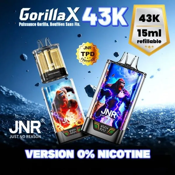 Pack Gorilla X 43K 1000mAh 15ml / 0% - JNR - image 2