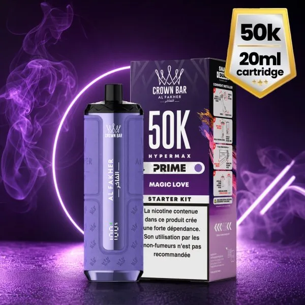 Starter Kit Hypermax Prime 50k 1000mAh 20ml / 6mg - Crown Bar by Al Fakher - image 2