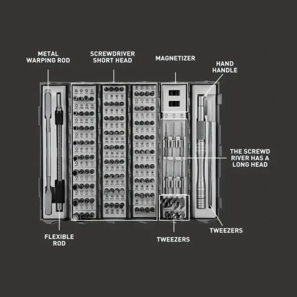 Jeu d'Outils de Précision Cylindrique (128pcs) - image 7