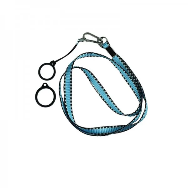 Lanière Flat Avec 2 Anneaux Silicone Blue (1pc) - image 2