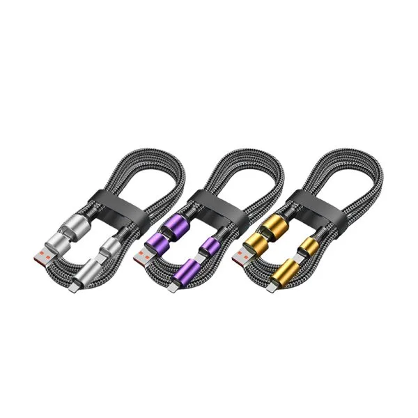 Câble Chargement Rapide USB-A Vers Lightning et USB-C Vers USB-C 1.3M - image 3