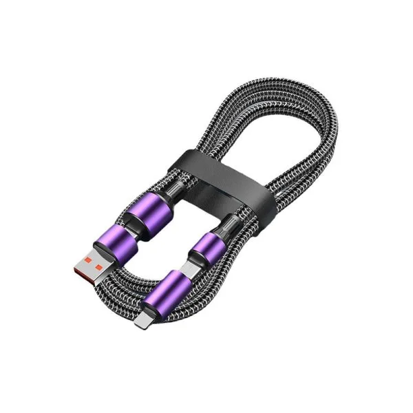 Câble Chargement Rapide USB-A Vers Lightning et USB-C Vers USB-C 1.3M - image 6