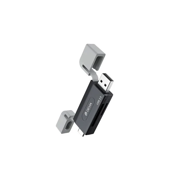 Lecteur de Carte (SD/TF) 2 en 1 Type C 2.0 (480Mbps) - Smart Series by DEVIA - image 5