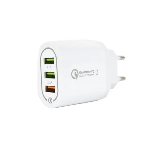 Adaptateur Secteur/USB 3 port 2,1A 5V Fast Charge 3.0 - BK373 (Blanc) - image 3
