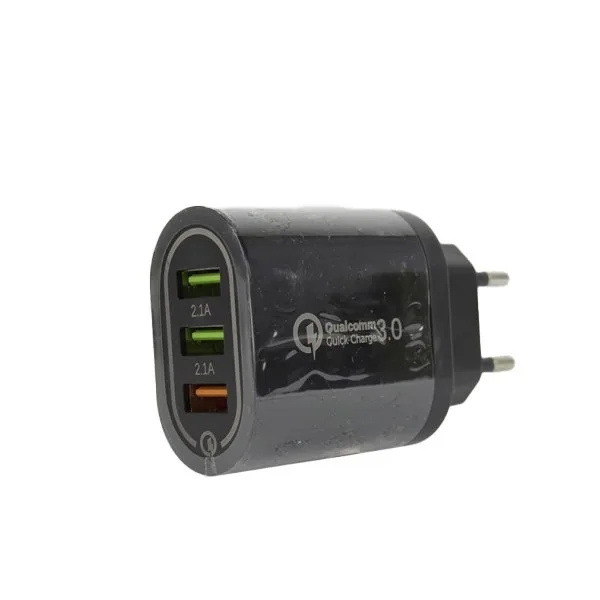 Adaptateur Secteur/USB 3 port 2,1A 5V Fast Charge 3.0 - BK373 (Noir) - image 3