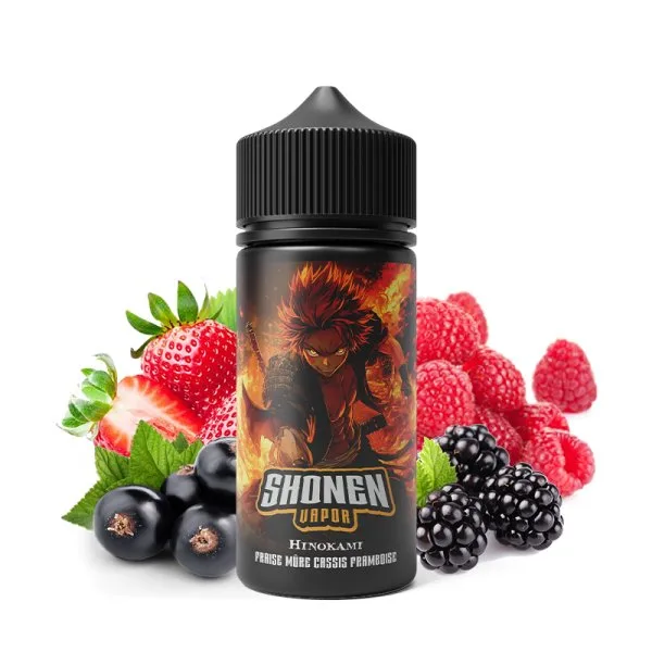 Hinokami (Fraise/Mûre/Cassis/Framboise) 0mg 100ml - Shonen Vapor