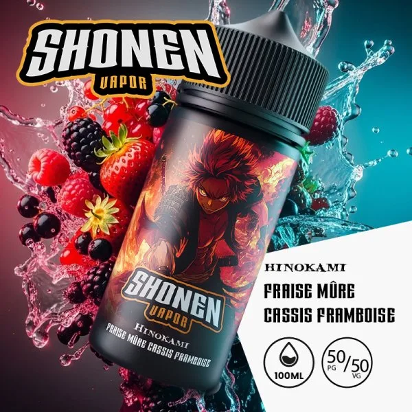 Hinokami (Fraise/Mûre/Cassis/Framboise) 0mg 100ml - Shonen Vapor - image 3