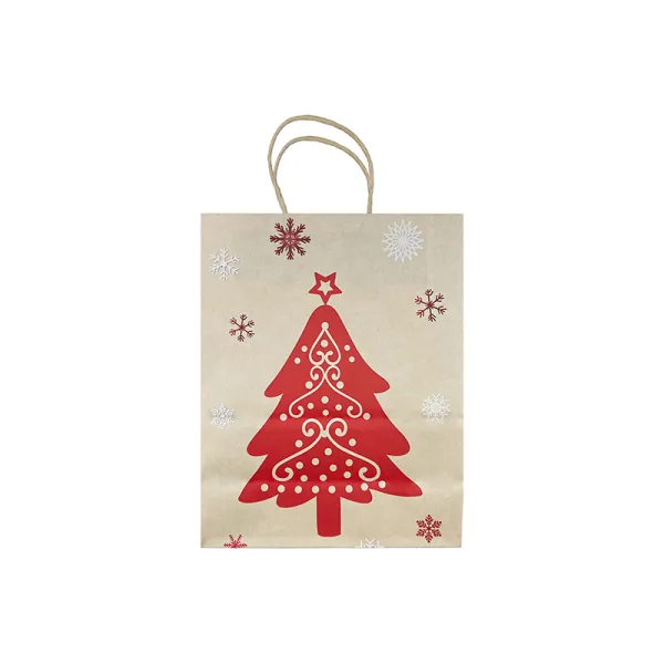 Sac Kraft Christmas Tree 27x21x11cm (10pcs) - image 3