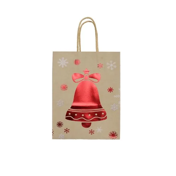 Sac Kraft Christmas Bells 25x35x8cm (10pcs) - image 4